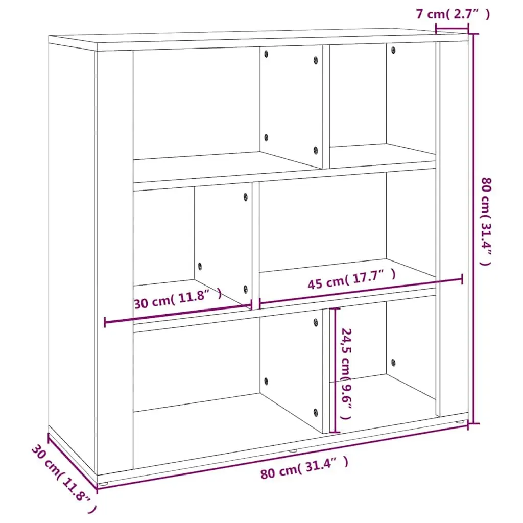 Sideboard Engineered Wood 80x30x80 cm White Storage Cabinet Living Room Furniture