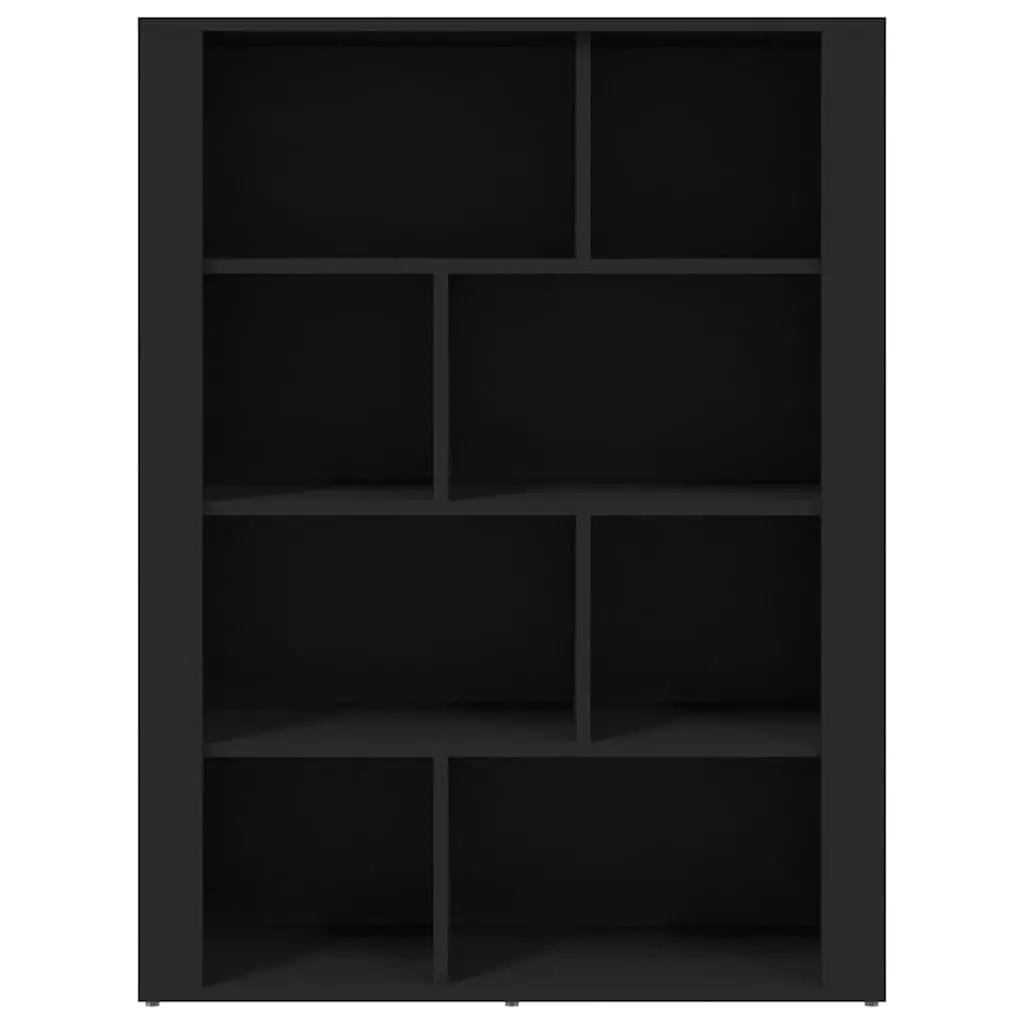 Sideboard Engineered Wood 80W x 30D x 106H cm Black Storage Cabinet Living Room Furniture
