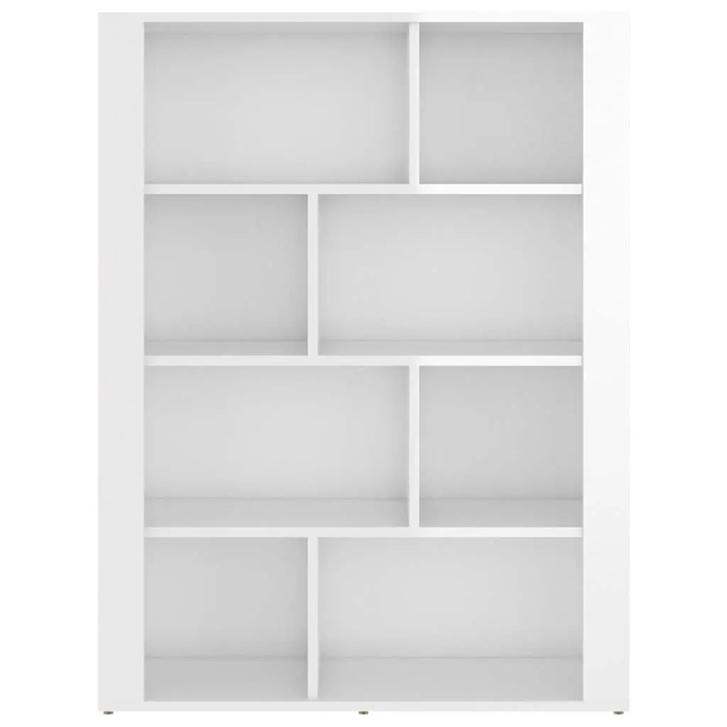 High Gloss White Sideboard Buffet Engineered Wood 80cm Width 30cm Depth 106cm Height