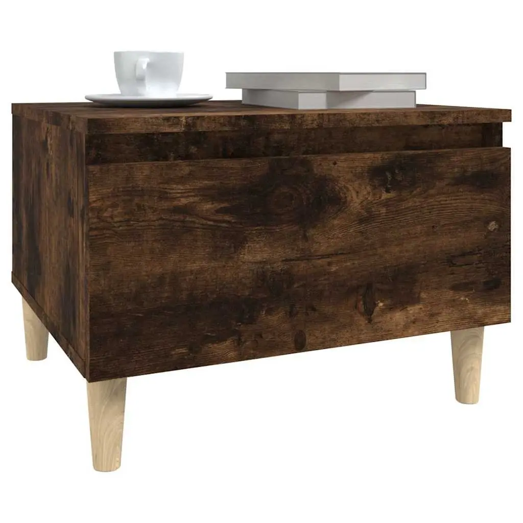 Side Table Engineered Wood Brown Scandinavian 50 x 46 x 35 cm