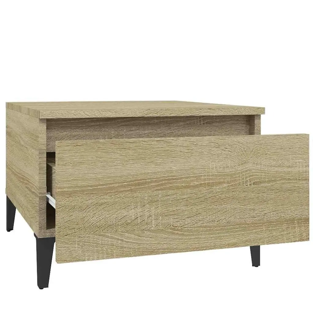 End Tables Engineered Wood 50W x 46D x 35H cm Brown 2 pcs