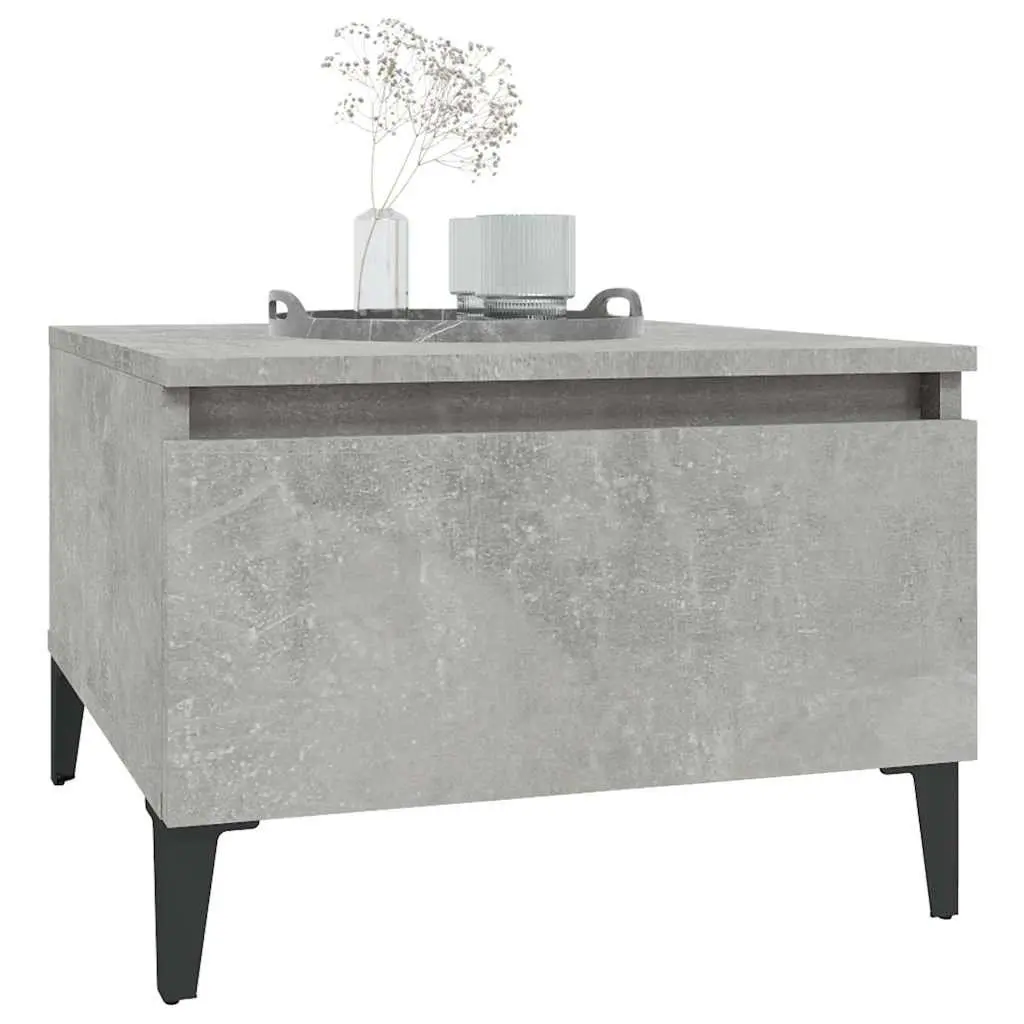 End Tables Engineered Wood Grey Set of 2 Accent Side Tables with Drawer Storage