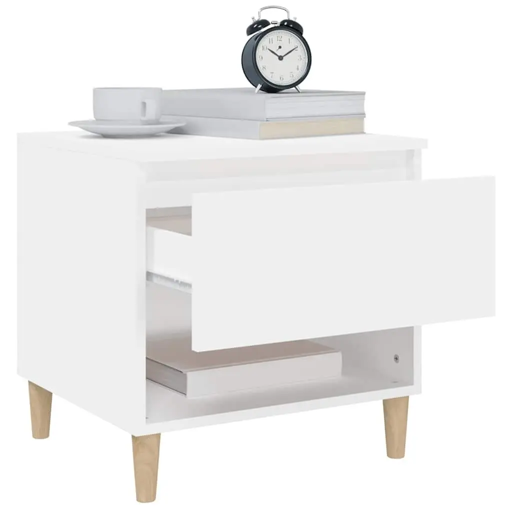 Bedside Tables Engineered Wood 50x46x50 cm White 2 Piece