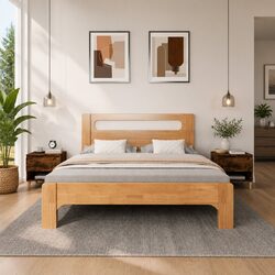 Bedside Tables Set of 2 Brown Engineered Wood Nightstands Bedroom Storage