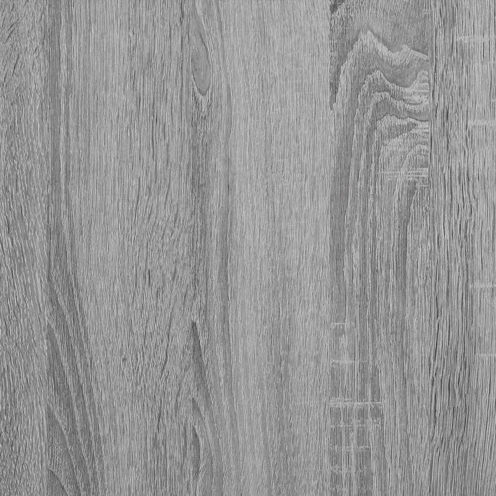End Tables Engineered Wood Grey 50 x 46 x 50 cm 2 pcs Industrial Style with Drawer Storage Compartment