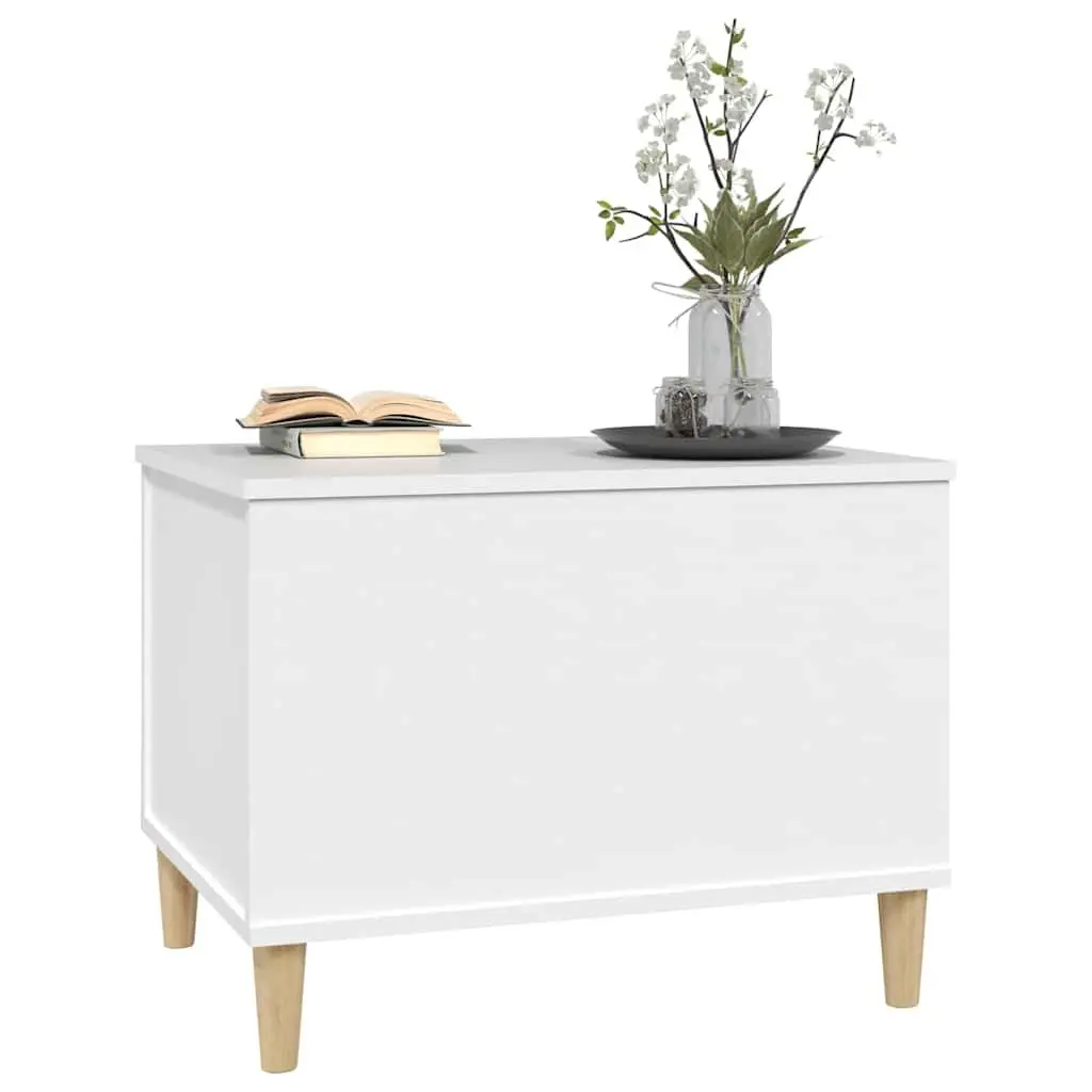 Lift-Top Coffee Table Engineered Wood White 60x44.5x45 cm with Hidden Storage Compartment for Living Room