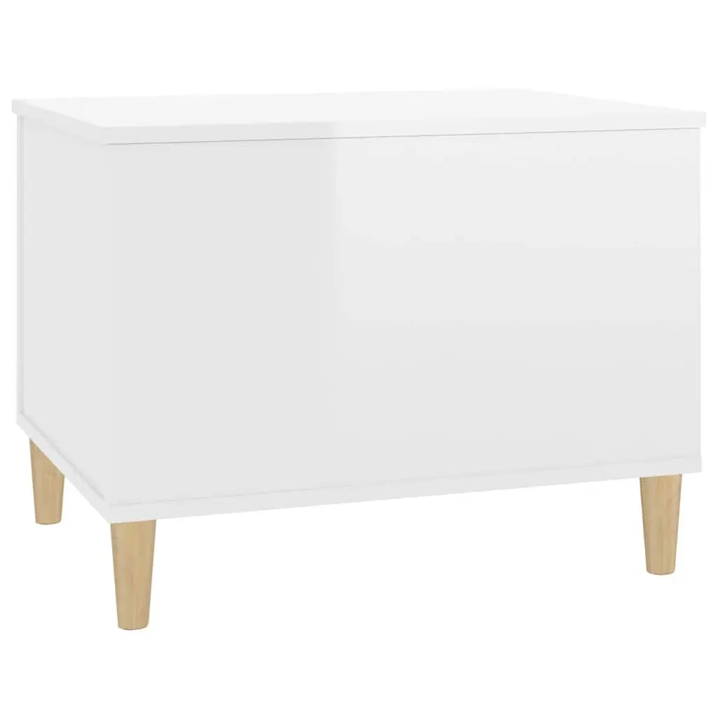 Coffee Table Engineered Wood Lift Top 60 x 44.5 x 45 cm White High Gloss