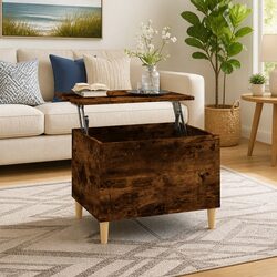 Versatile Brown Lift-Top Coffee Table for Everyday Use