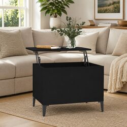 Versatile Black Lift-Top Coffee Table for Any Room