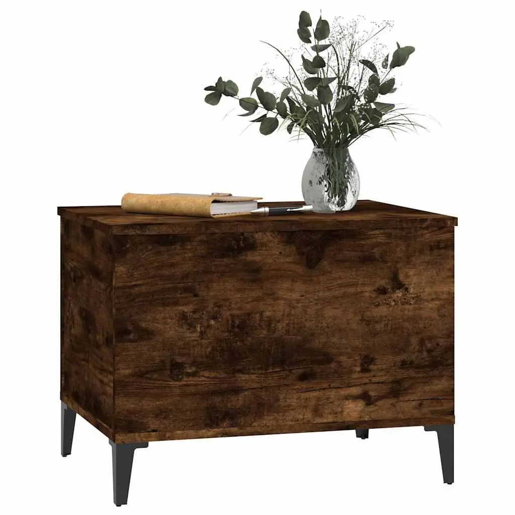 Lift-Top Coffee Table Smoked Oak Brown Engineered Wood Storage Accent Living
