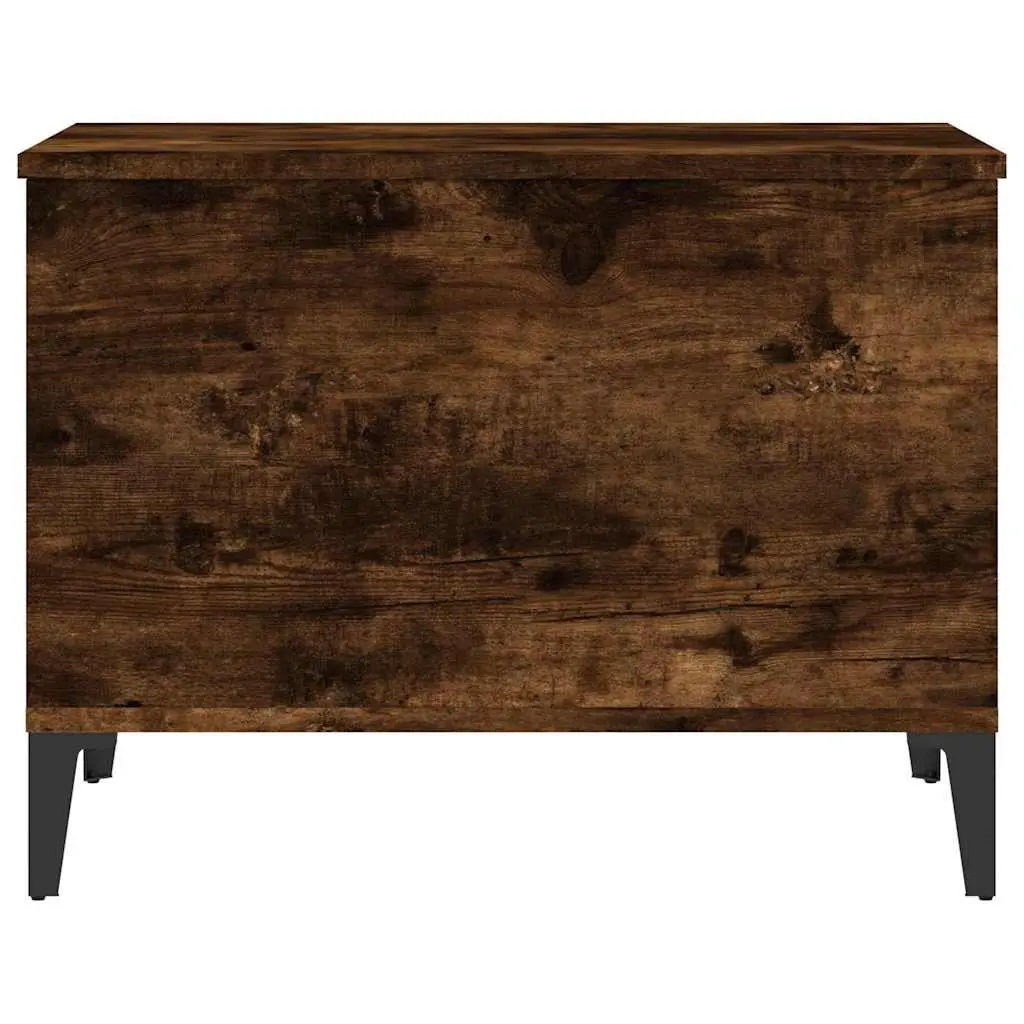Lift-Top Coffee Table Smoked Oak Brown Engineered Wood Storage Accent Living