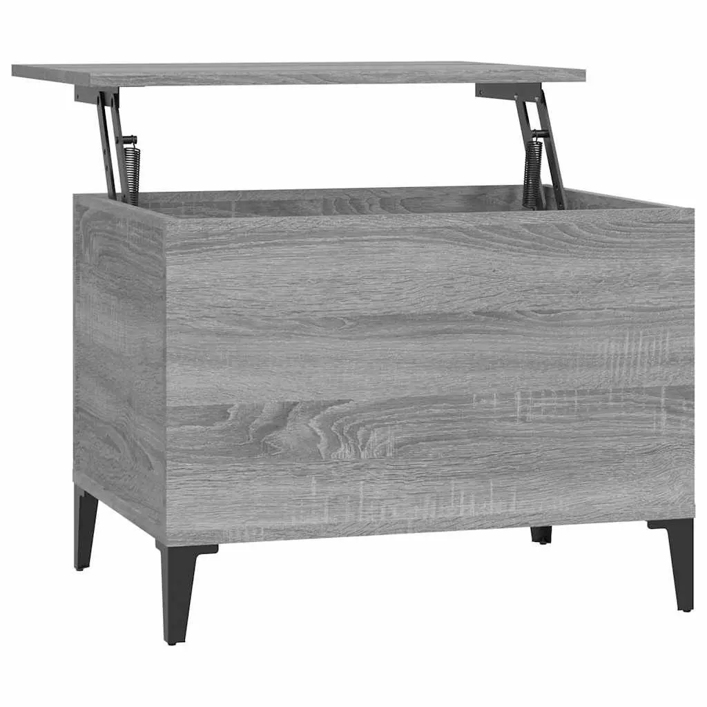 Lift-Top Coffee Table Grey Sonoma Engineered Wood Storage Compartment Furniture