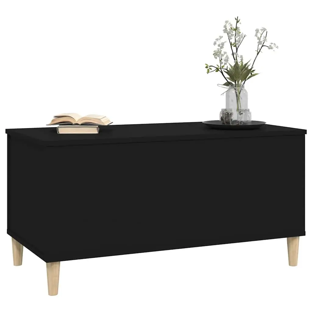 Lift Top Coffee Table Engineered Wood Black Storage Compartment Adjustable Height 90L x 44.5W x 45H cm