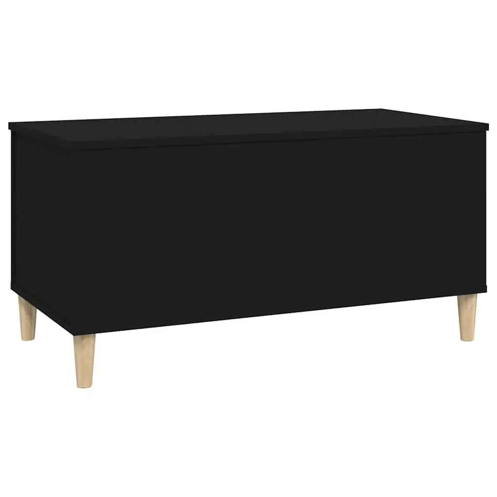 Lift Top Coffee Table Engineered Wood Black Storage Compartment Adjustable Height 90L x 44.5W x 45H cm