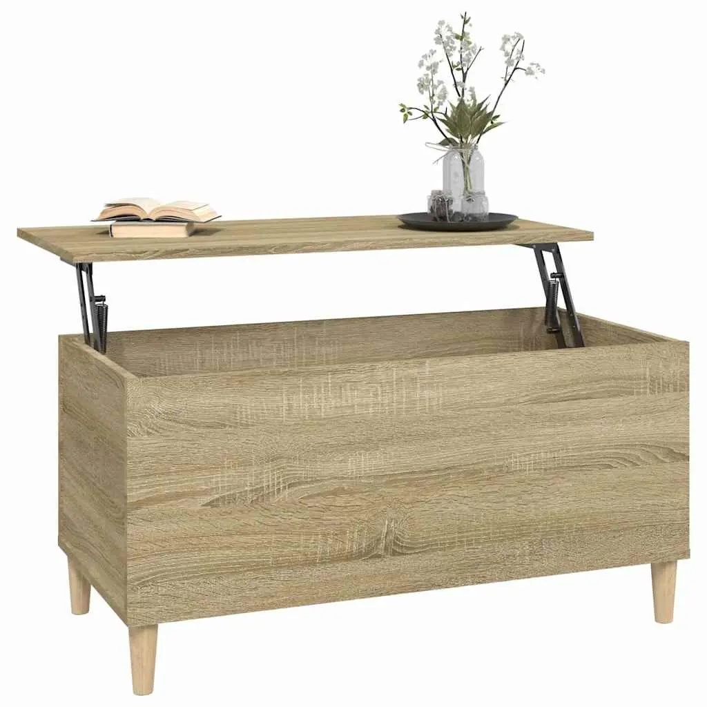 Lift-Top Coffee Table Engineered Wood Brown 90 x 44.5 x 45 cm