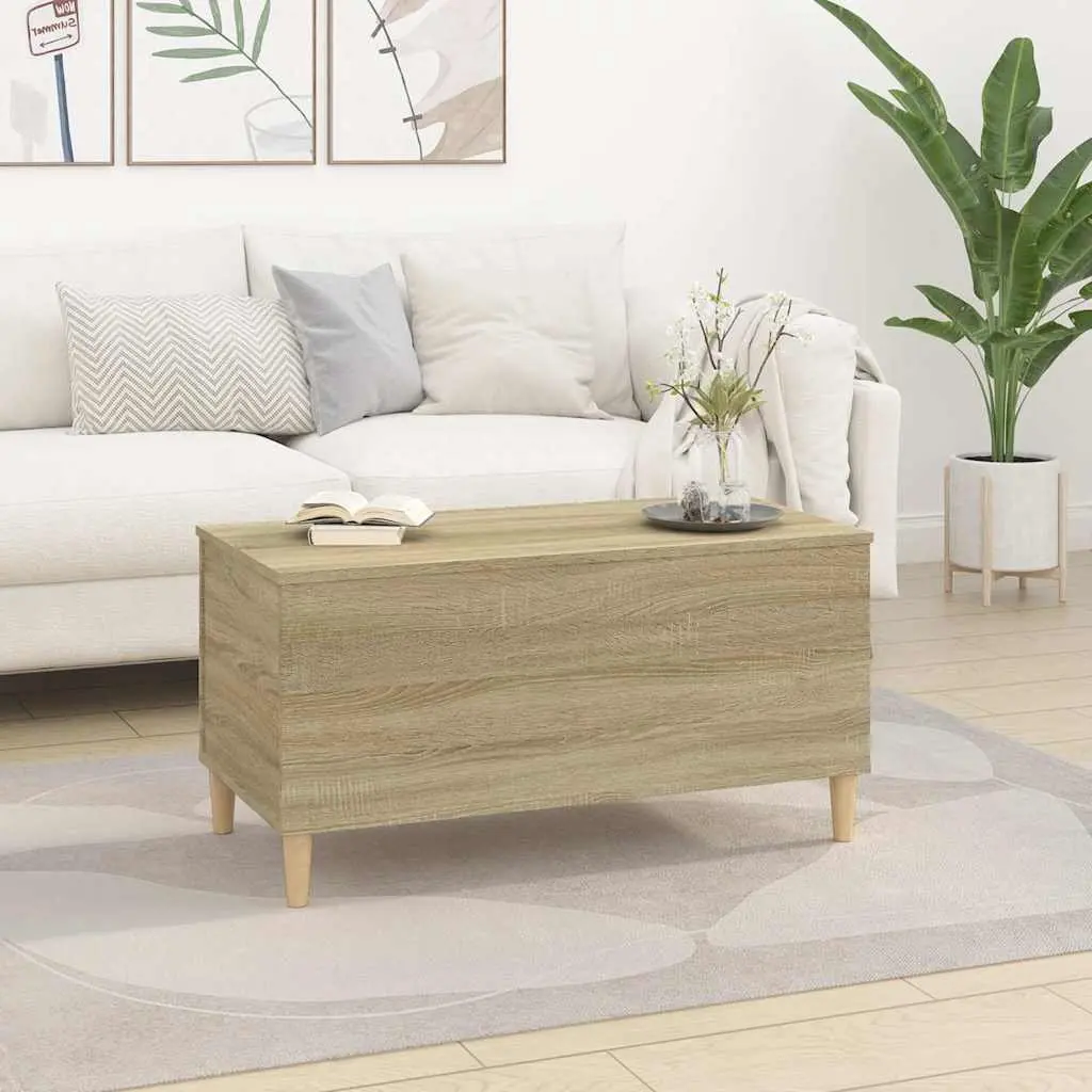 Lift-Top Coffee Table Engineered Wood Brown 90 x 44.5 x 45 cm