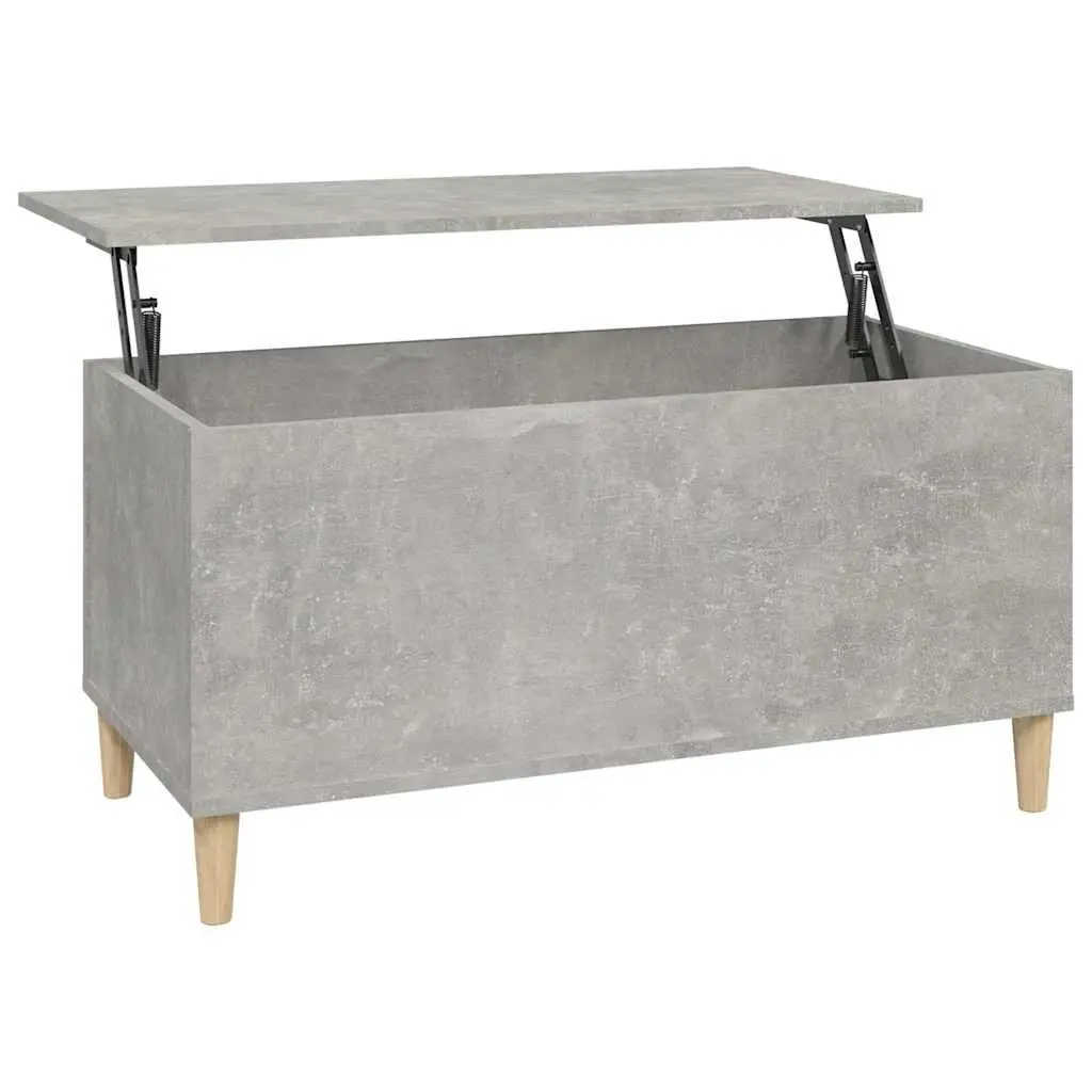 Lift Top Coffee Table Grey Engineered Wood Storage Compartment Living Room