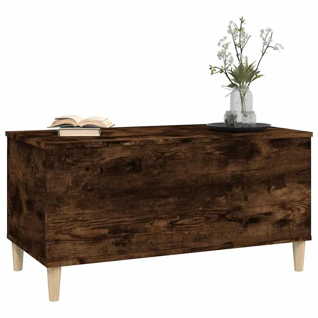 Lift Top Coffee Table Engineered Wood Smoked Oak Brown 90 x 44.5 x 45 cm