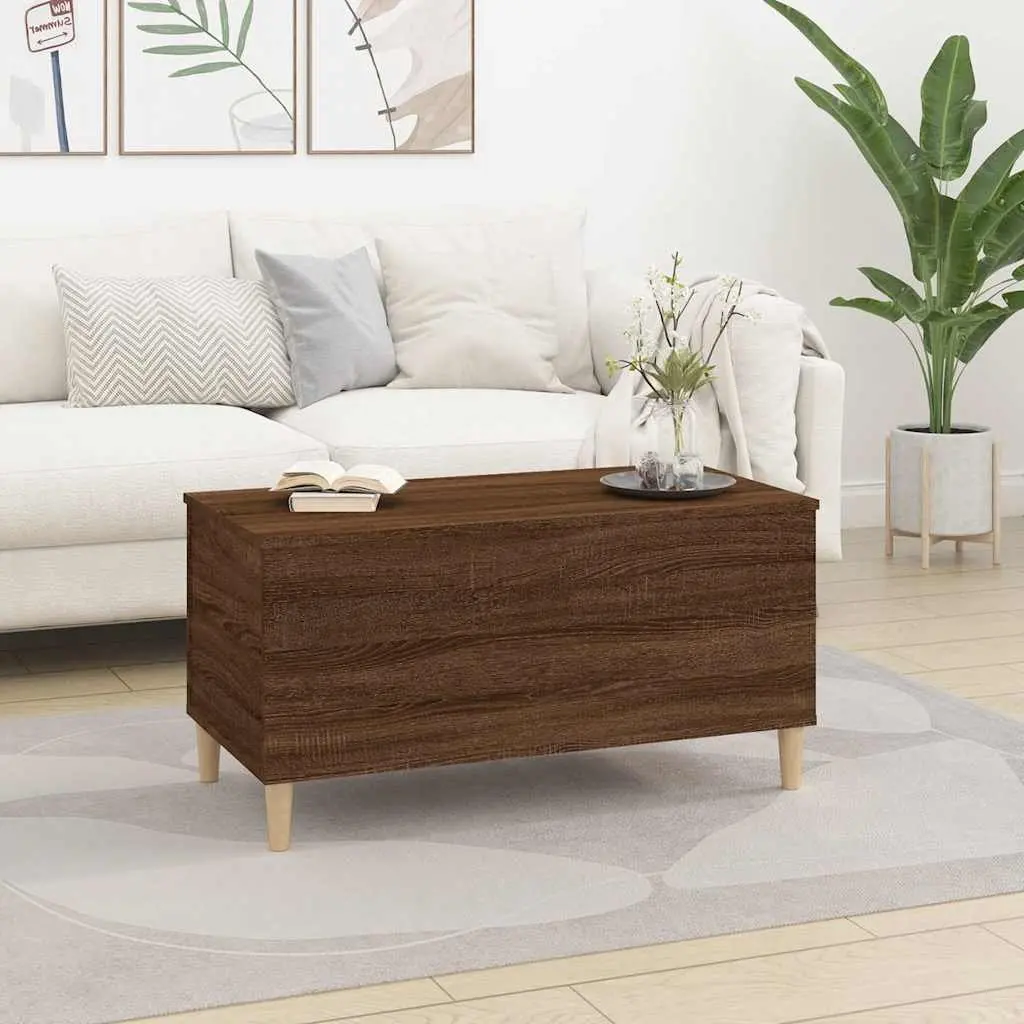 Coffee Table Engineered Wood Lift-Top 90x44.5x45cm Brown Oak Storage