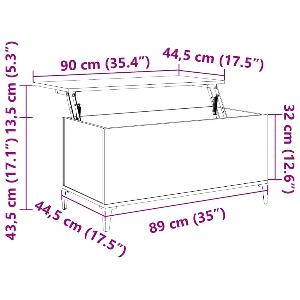 Lift-Top Coffee Table with Storage Compartment