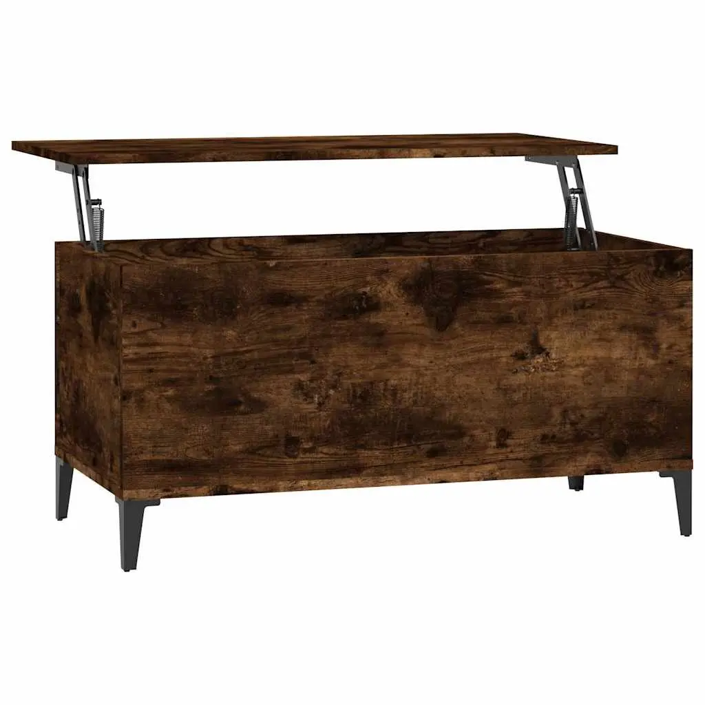 Lift-Top Coffee Table Engineered Wood Brown 90L x 44.5W x 45H cm Modern Living Room