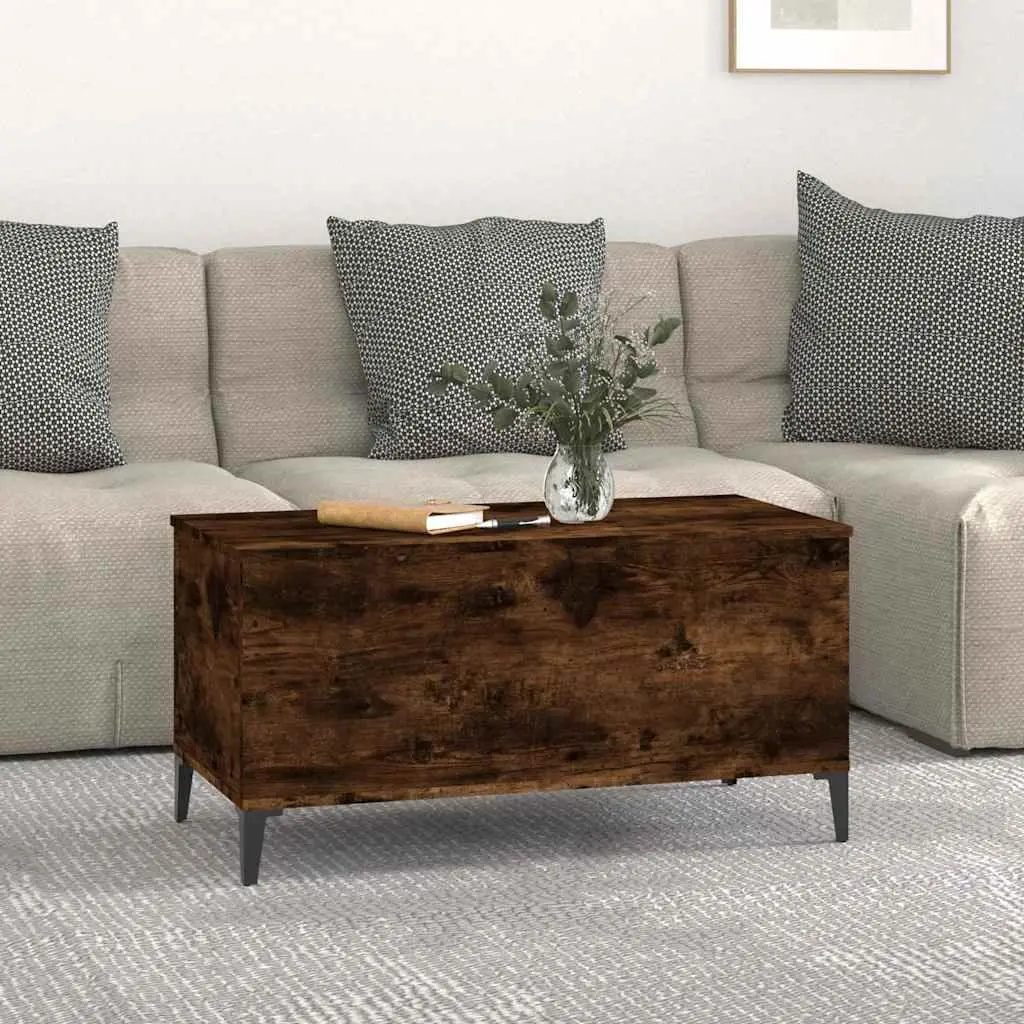 Lift-Top Coffee Table Engineered Wood Brown 90L x 44.5W x 45H cm Modern Living Room