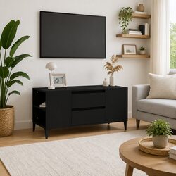 Versatile Black TV Cabinet 102x44.5x50 cm for Any Room