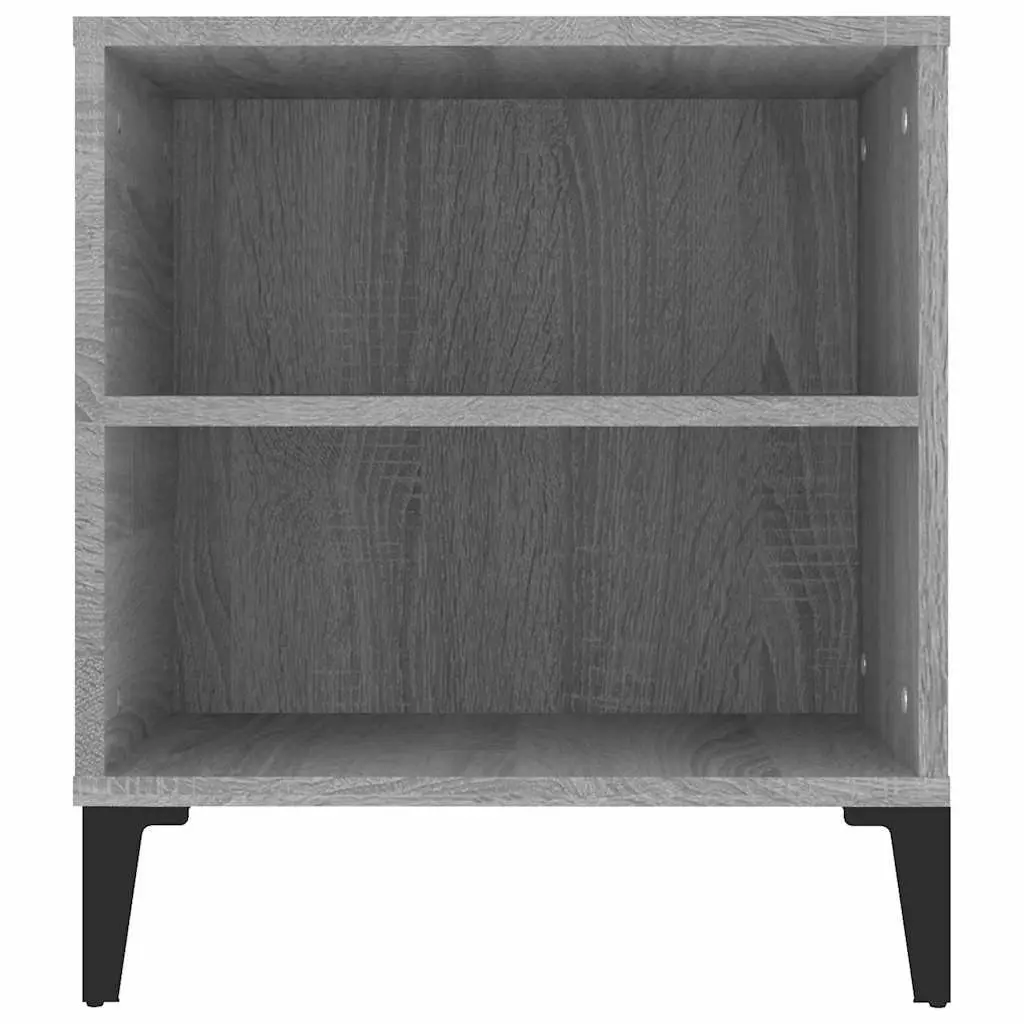 TV Cabinet Engineered Wood Grey Sonoma Industrial Style 4 Compartments 2 Drawers