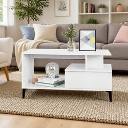 Versatile High Gloss White Coffee Table for Every Room