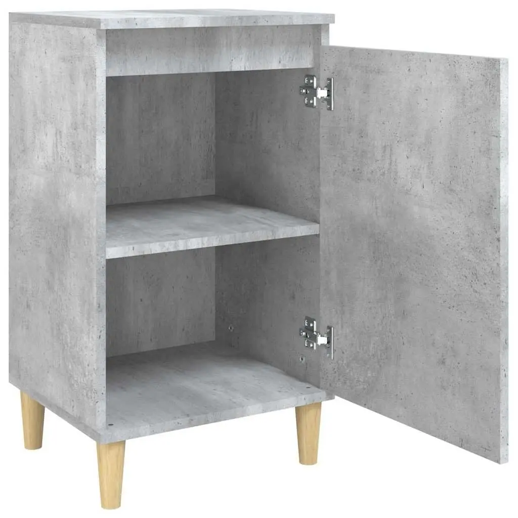 Grey Nightstand 40x35x70 cm