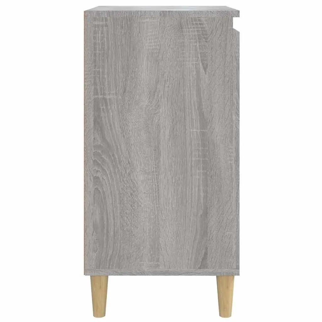 Bedside Cabinet Grey Sonoma Engineered Wood 2 Compartment Door Storage
