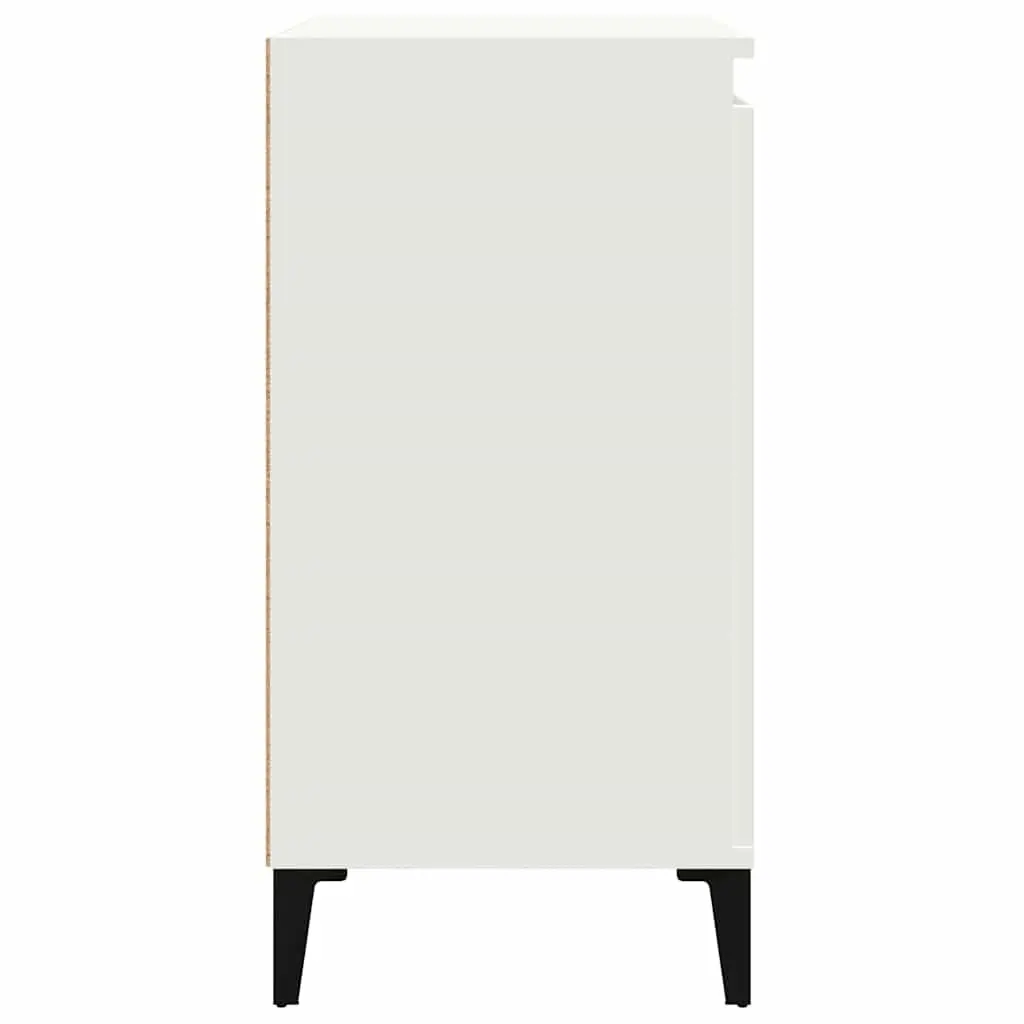 Bedside Cabinet Engineered Wood 40x35x70cm White Nightstand Side Table with Door Storage