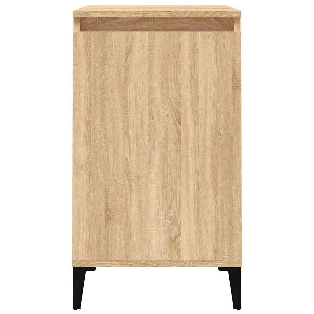 Bedside Cabinet Engineered Wood 40x35x70cm Brown 2 Piece Nightstand Storage Table