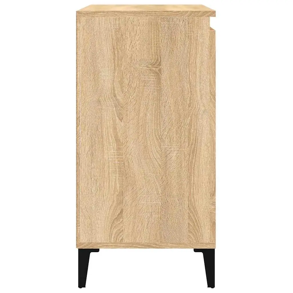 Bedside Cabinet Engineered Wood 40x35x70cm Brown 2 Piece Nightstand Storage Table