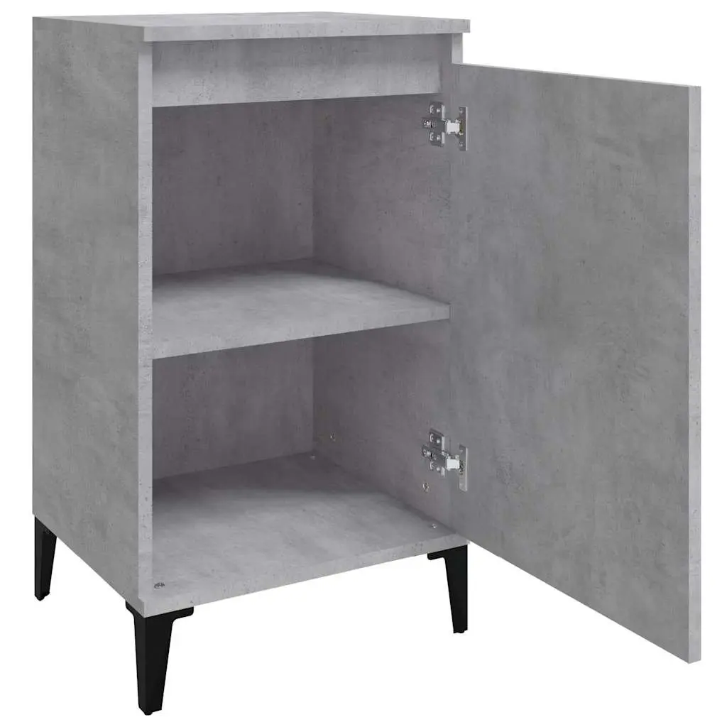 Bedside Cabinet Nightstand Concrete Grey 40x35x70cm Bedroom Storage Table