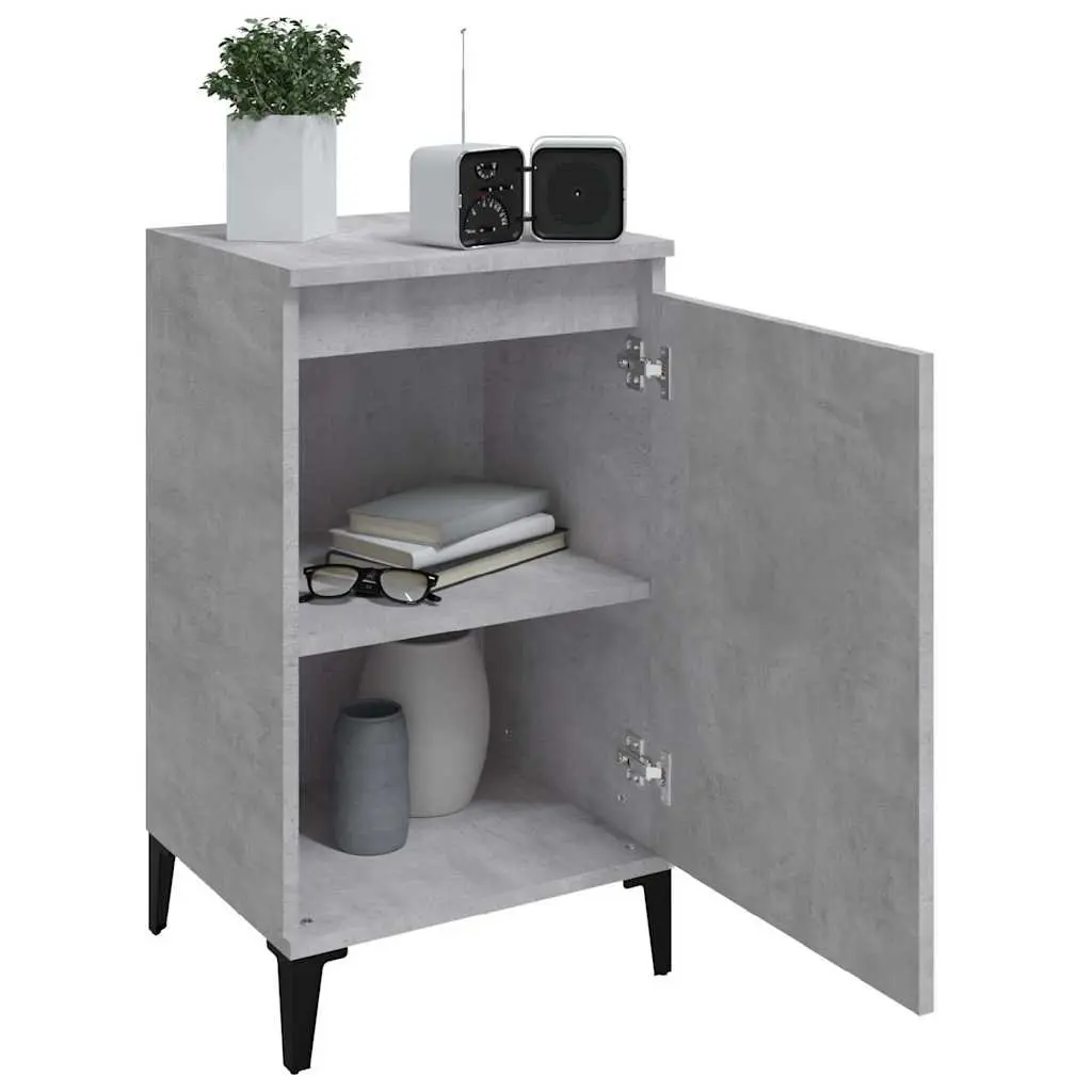 Bedside Cabinet Nightstand Concrete Grey 40x35x70cm Bedroom Storage Table