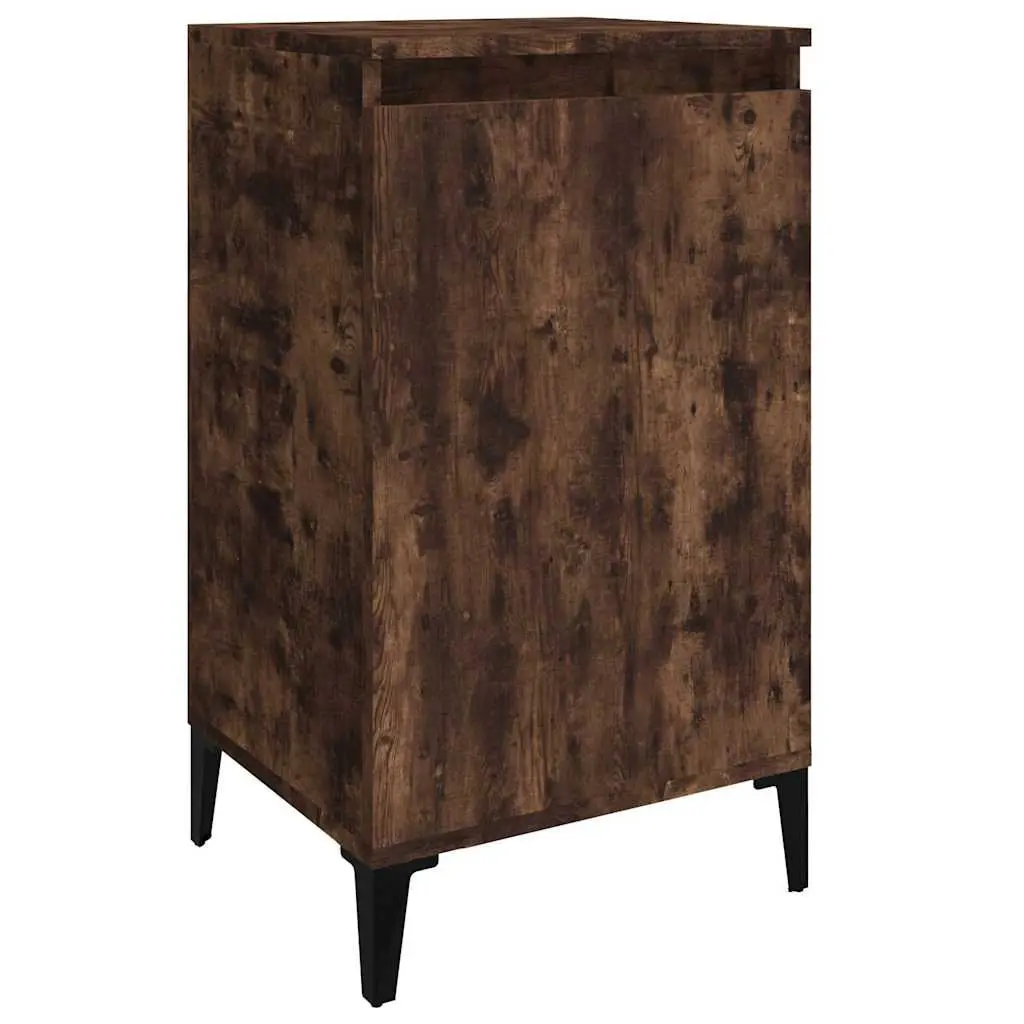 Bedside Cabinets 2 pcs Smoked Oak Nightstands Bedroom Storage 40x35x70 cm