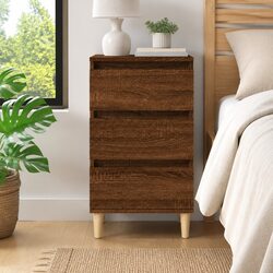Practical Brown Oak Nightstand for Everyday Use