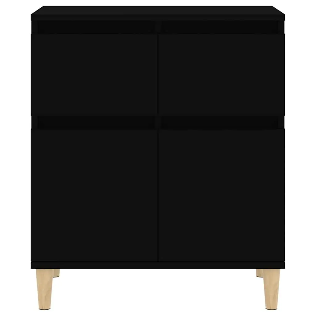 Sideboard Black 60x35x70 cm Buffet Cabinet Storage Cupboard 2 Drawers 2 Doors