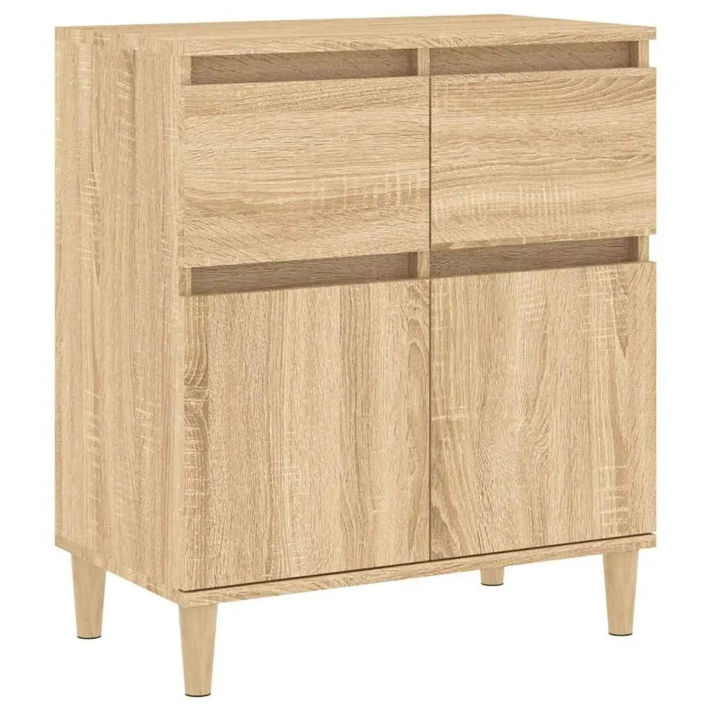 Sideboard Storage Cabinet Brown 60x35x70cm Engineered Wood Drawers Compartments