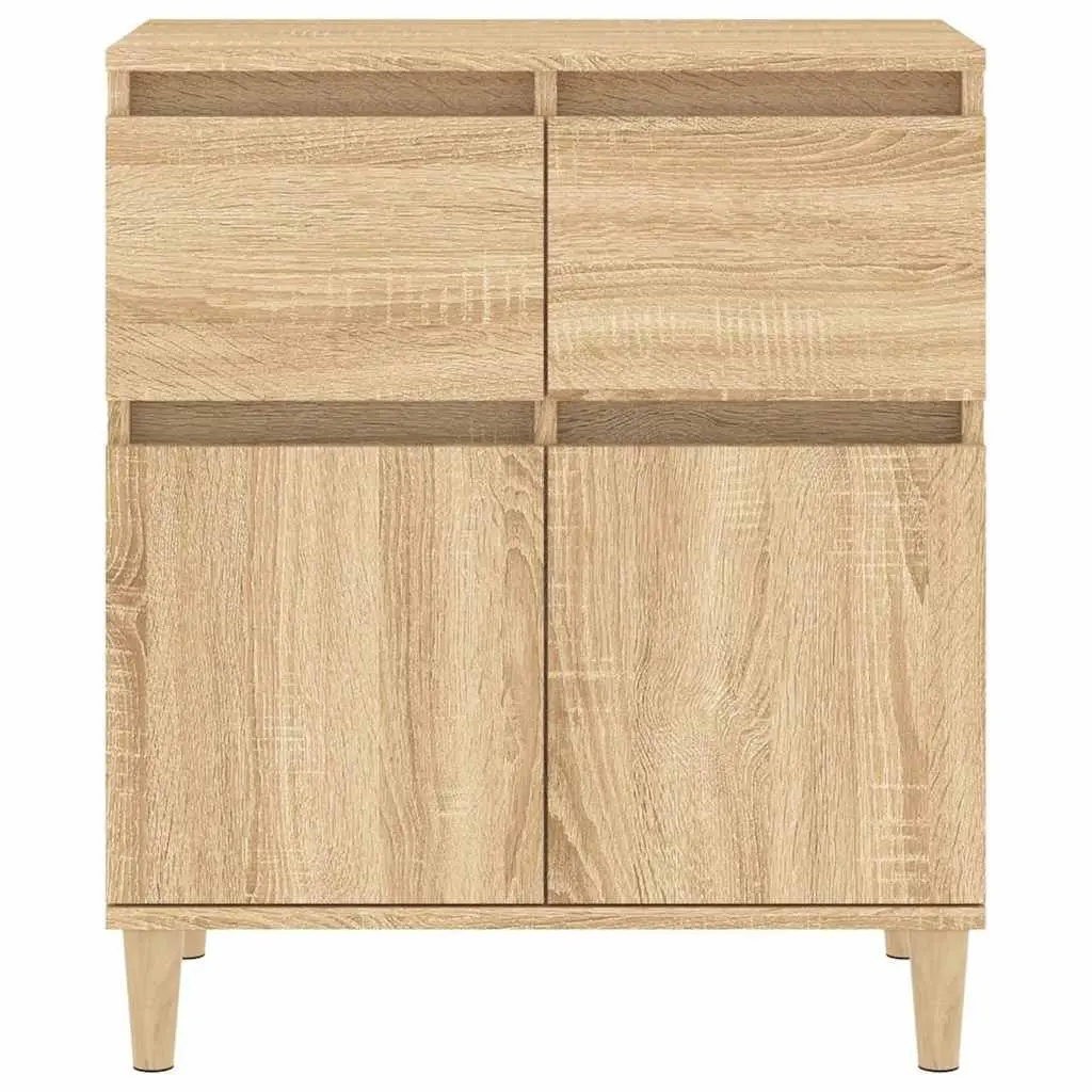Sideboard Storage Cabinet Brown 60x35x70cm Engineered Wood Drawers Compartments