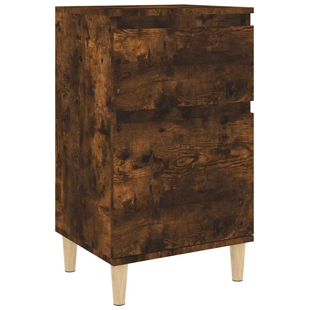 Bedside Cabinet Engineered Wood 40x35x70 cm Brown Nightstand Storage Table
