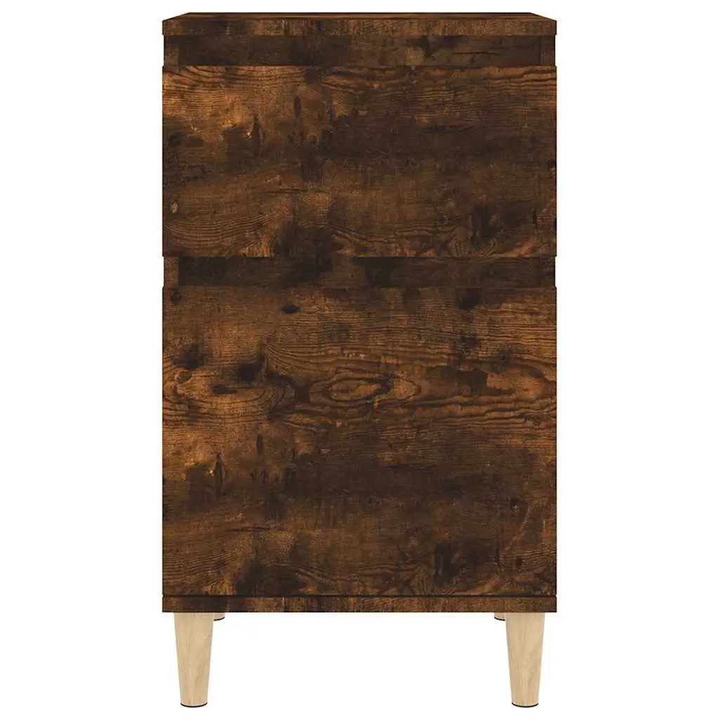 Bedside Cabinet Engineered Wood 40x35x70 cm Brown Nightstand Storage Table