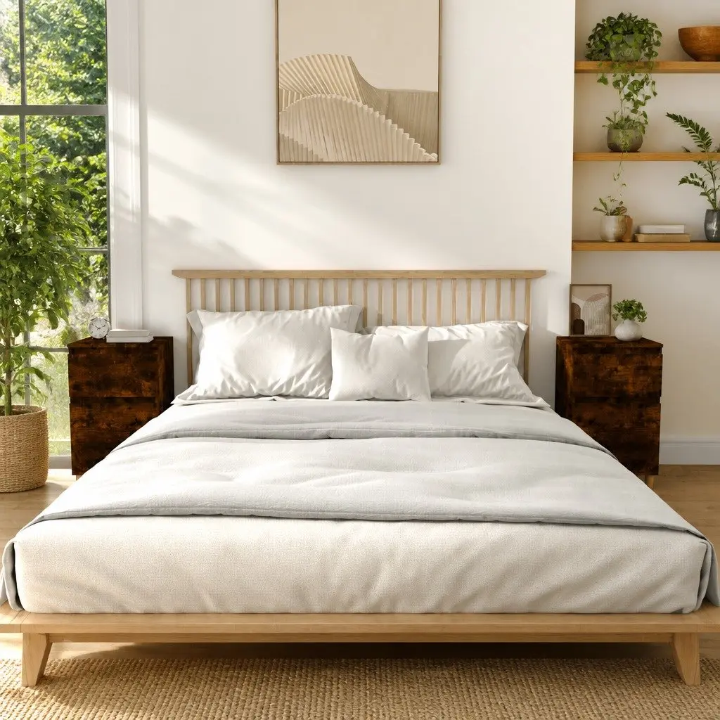 Bedside Cabinets Engineered Wood 40x35x70 cm Brown 2 pcs