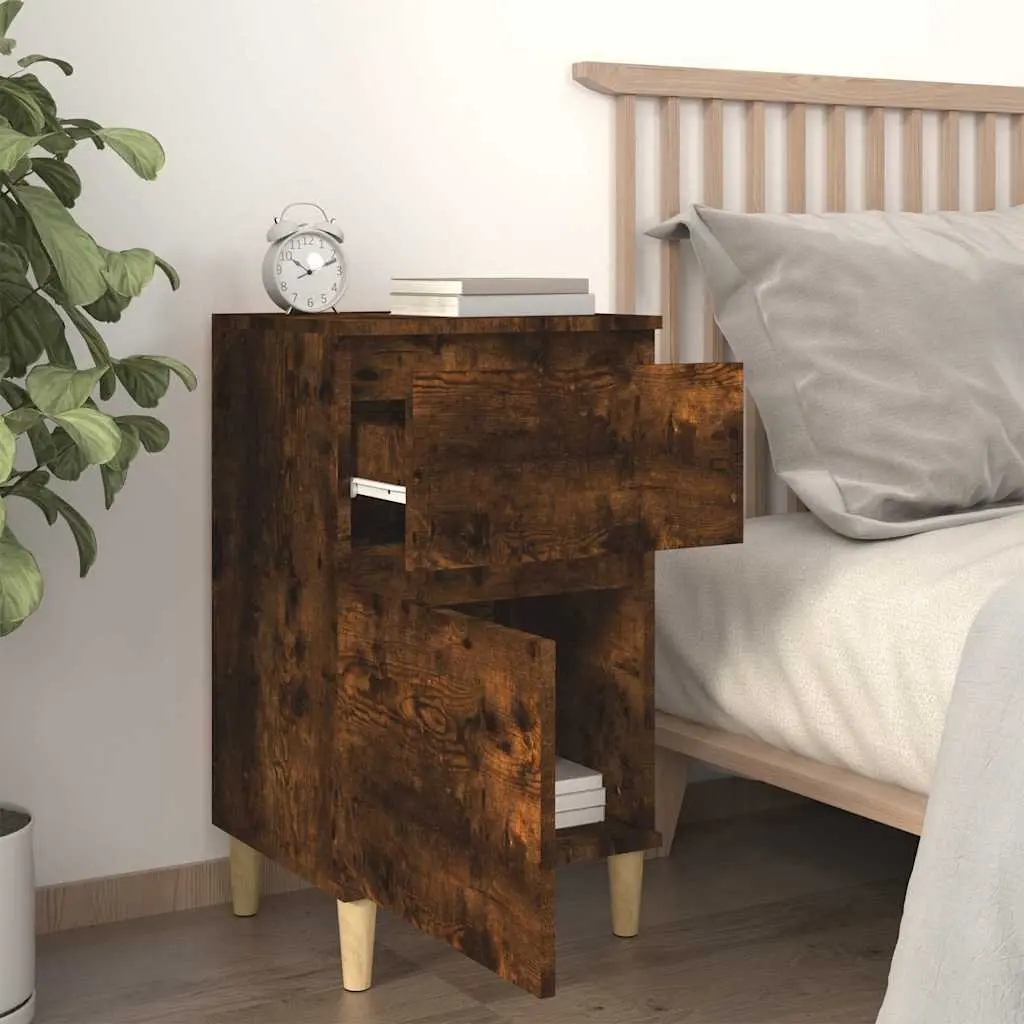 Bedside Cabinets Engineered Wood 40x35x70 cm Brown 2 pcs