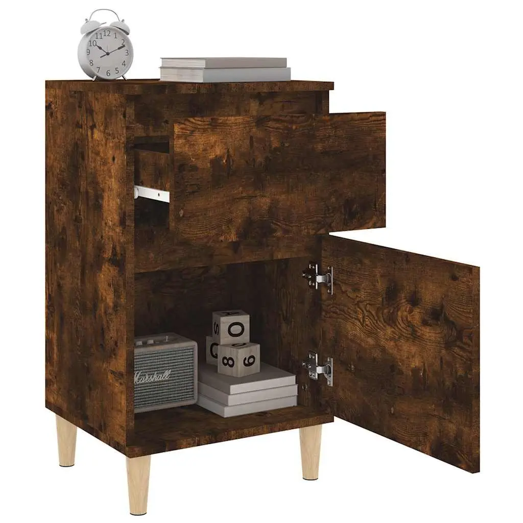 Bedside Cabinets Engineered Wood 40x35x70 cm Brown 2 pcs