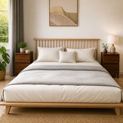 Practical Brown Oak Nightstand for Everyday Use