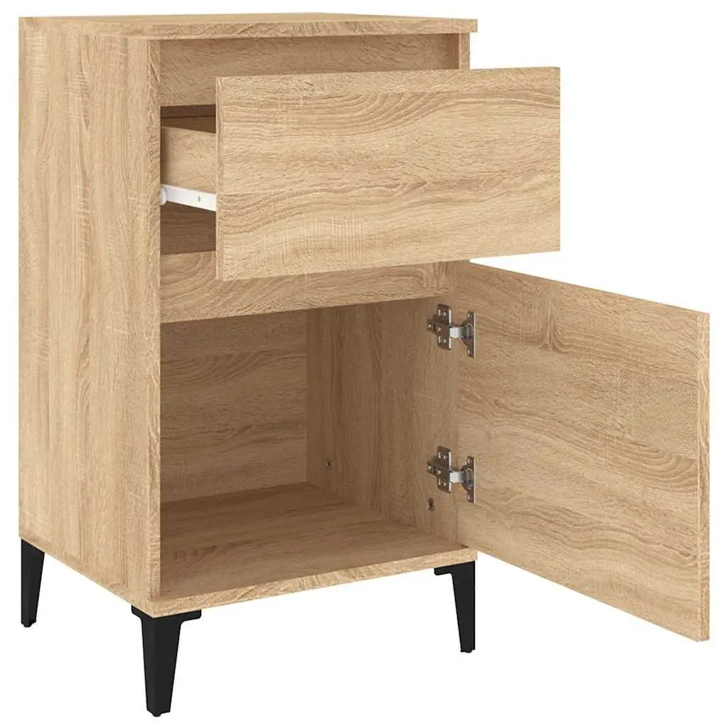 Bedside Cabinets 2 pcs Brown Storage Nightstand Organiser 40x35x70 cm