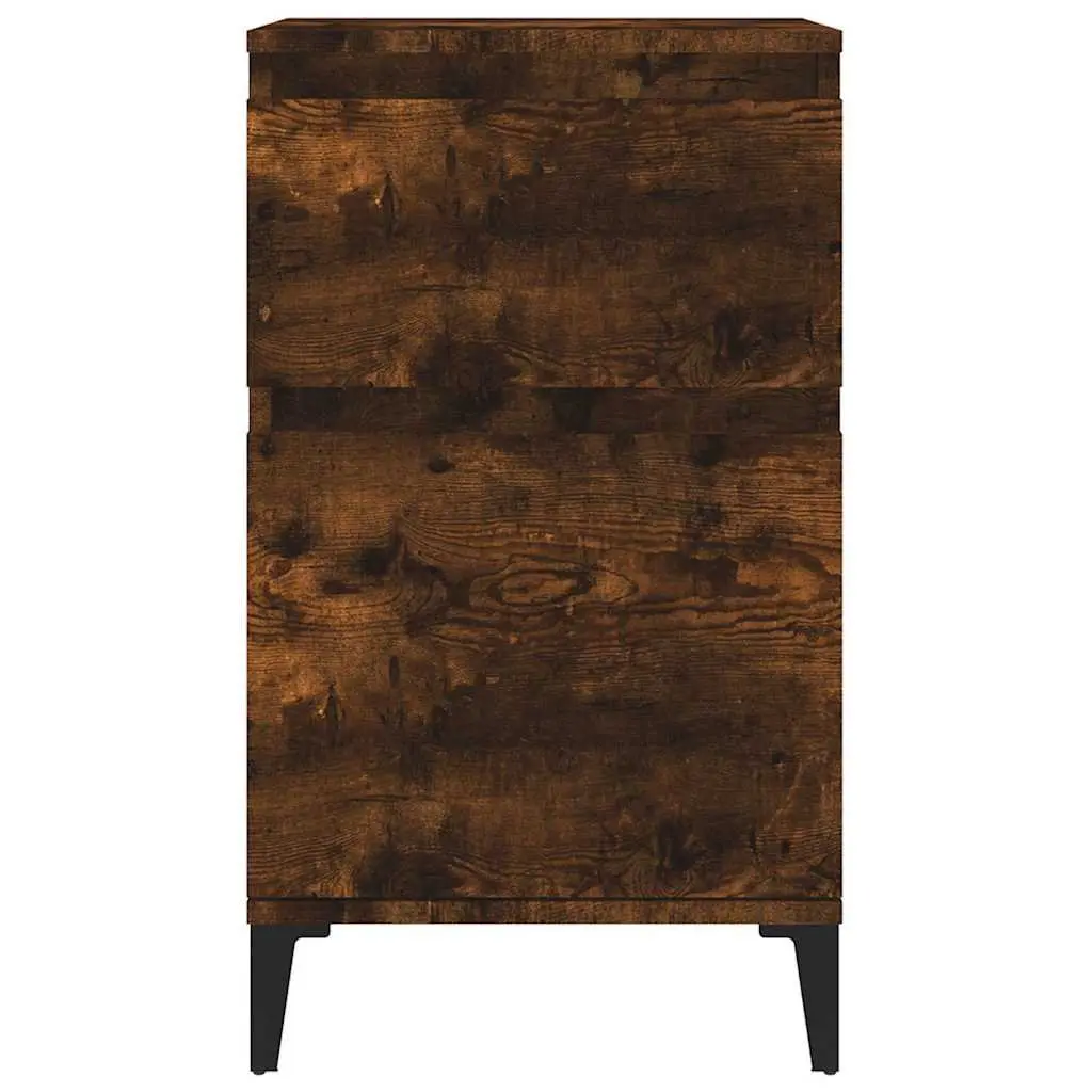 Bedside Cabinets Brown Engineered Wood Storage 2 Piece 40x35x70 cm Furniture