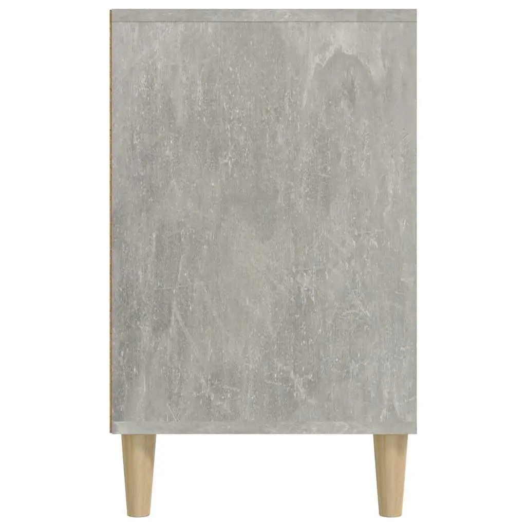 Shoe Storage Cabinet Engineered Wood 5 Compartments Grey Wooden Legs